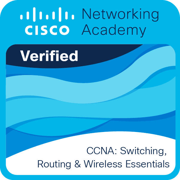 CCNA: Switching, Routing, and Wireless Essentials certificate from Cisco Networking Academy